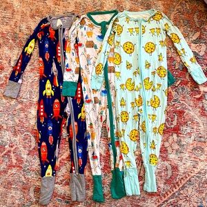 Set of 3 Little Sleepies Pajama Zippies